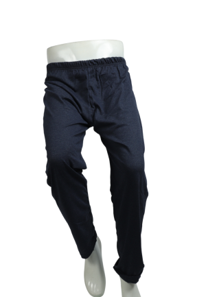 Pantaloni lungi de pijama bărbătești cu elastic în talie, culoare bleumarin