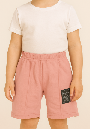 Pantaloni scurți sport copii cu dungă decorativă