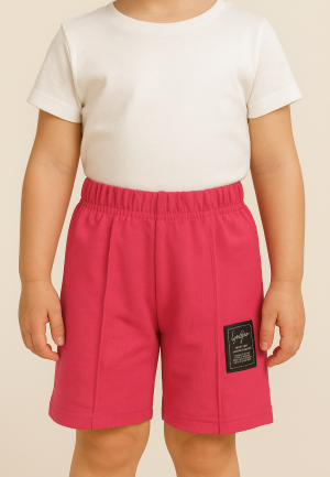 Pantaloni scurți sport copii cu dungă decorativă