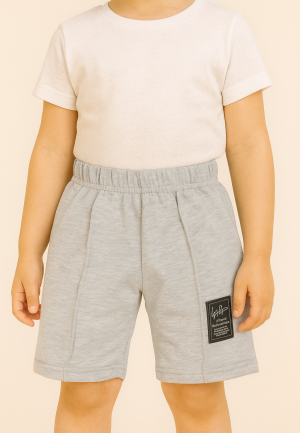 Pantaloni scurți sport copii cu dungă decorativă
