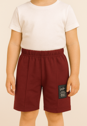 Pantaloni scurți sport copii cu dungă decorativă