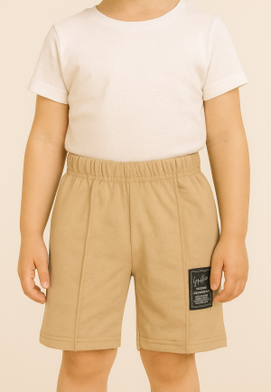 Pantaloni scurți sport copii cu dungă decorativă