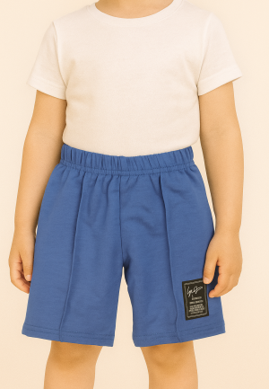Pantaloni scurți sport copii cu dungă decorativă