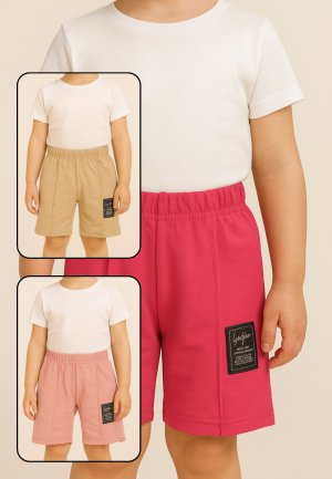 Set de 3 perechi, Pantaloni scurți sport copii