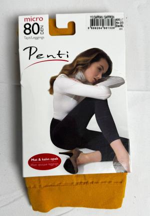 Colanți Penti 80 DEN- material mat, opac, culoare galben-muștar