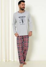 Pijama Bărbat - Antarctic, Gri, maneca lunga si pantaloni lungi