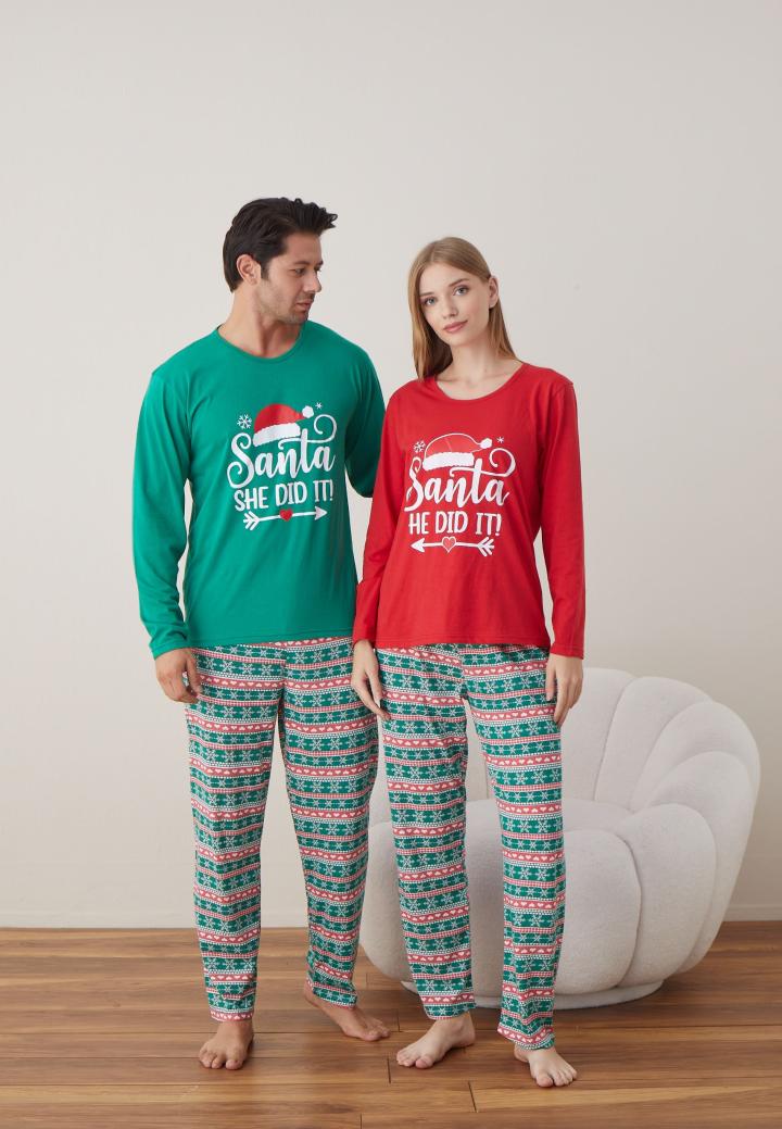 Pijama Cuplu Crăciun - Santa