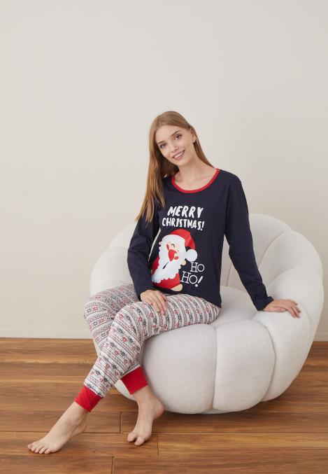 Pijama Damă Crăciun - HO HO