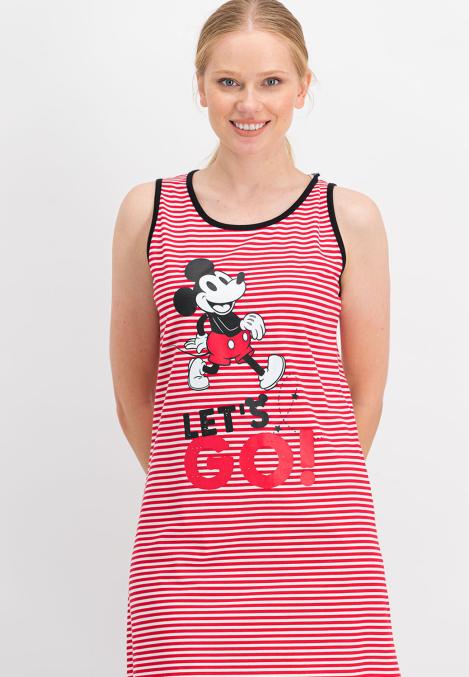 Rochie Disney în dungi, imprimeu Mickey Mouse