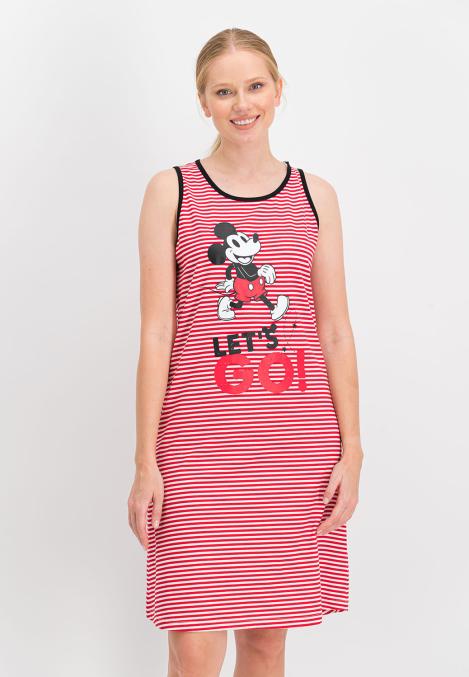 Rochie Disney în dungi, imprimeu Mickey Mouse