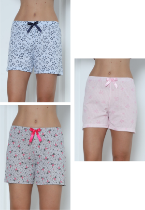 Set de 3 perechi de short pijama pentru damă