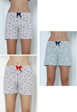 Set de 3 perechi de short pijama pentru damă