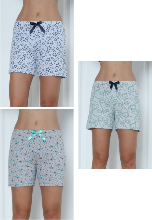Set de 3 perechi de short pijama pentru damă