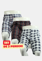 Set de 3 perechi, Short de pijama bărbați, bumbac