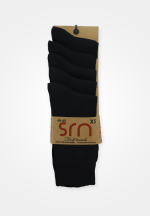 Negru - Set 5 perechi șosete bărbați, subțiri, înalte, 80% bumbac, confortabile