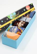 Set 5 Perechi Șosete Bărbați Serena – Multicolore, cu Imprimeuri Vesele, în Cutie Cadou
