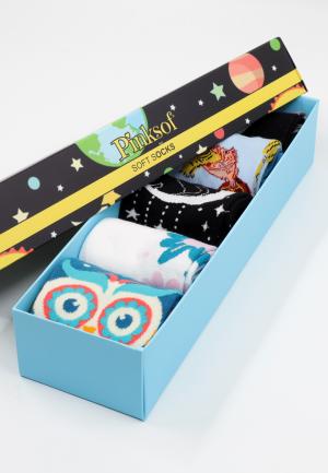 Set 5 Perechi Șosete Damă Serena – Multicolore, cu Imprimeuri Vesele, în Cutie Cadou