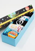 Set 5 Perechi Șosete Unisex Serena – Multicolore, cu Imprimeuri Vesele, în Cutie Cadou