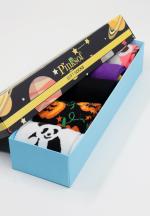 Set 5 Perechi Șosete Unisex Serena – Multicolore, cu Imprimeuri Vesele, în Cutie Cadou