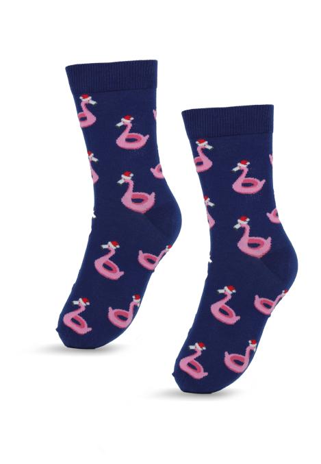 Șosete de Crăciun unisex model flamingo