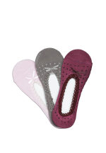 Talpici damă bumbac – set 3 bucăți cu dantelă pe margini