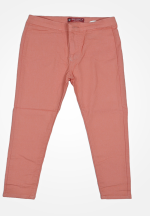 Blugi damă skinny talie înaltă – material elastic, subțire, portocaliu