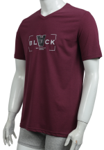 Tricou bărbați cu imprimeu BLACK – croială lejeră