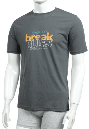 Tricou bărbați cu imprimeu BREAK RULES – croială lejeră