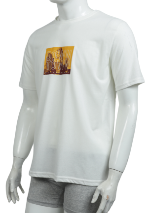Tricou bărbați cu imprimeu DOWNTOWN – croială lejeră