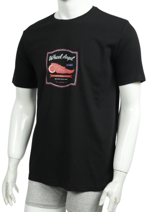 Tricou bărbați cu imprimeu WHEEL ANGEL – croială lejeră