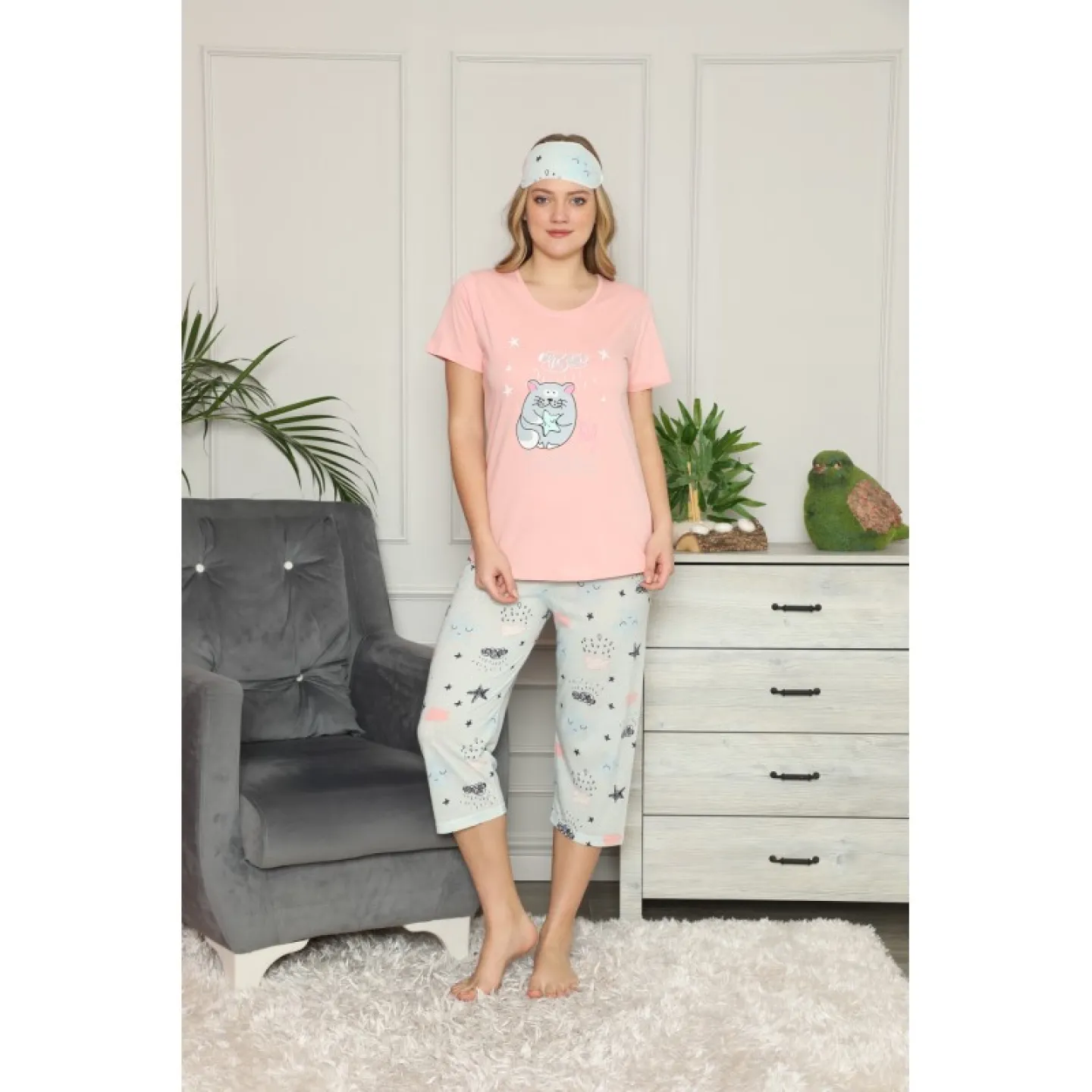 Pijama pentru Dama Big Dreams-Set de Primavara, roz - 1