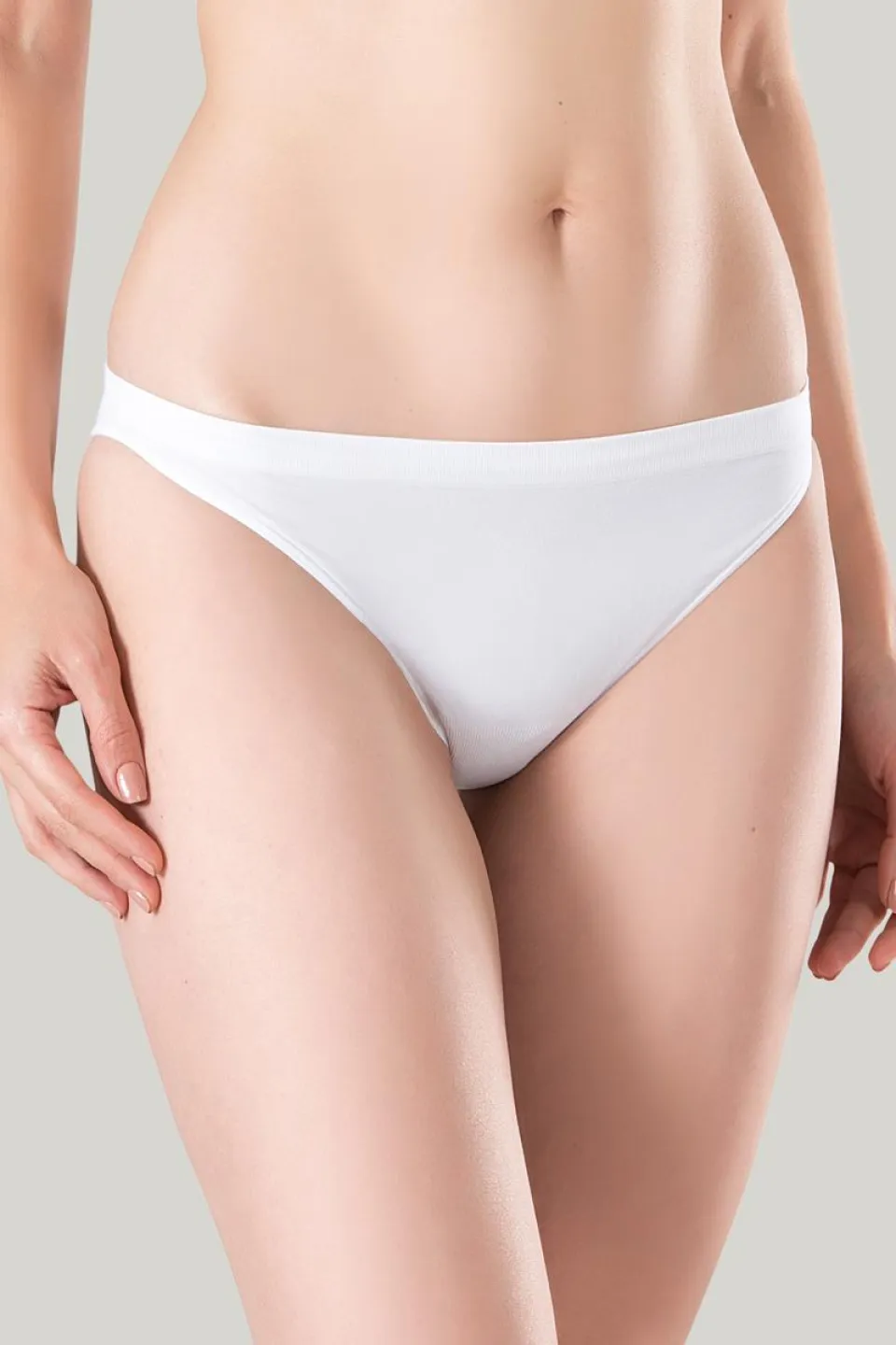 Chilot damă fără cusături , cu margine de silicon moale, tip slip, culoare alb - 2