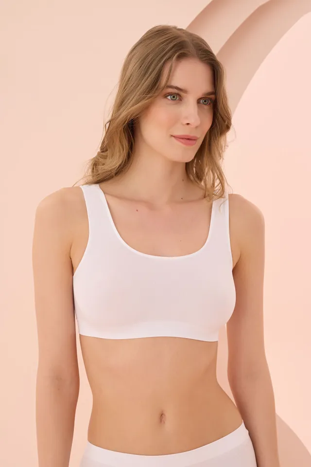 Bustieră cu Bretele Late NBB, Alb