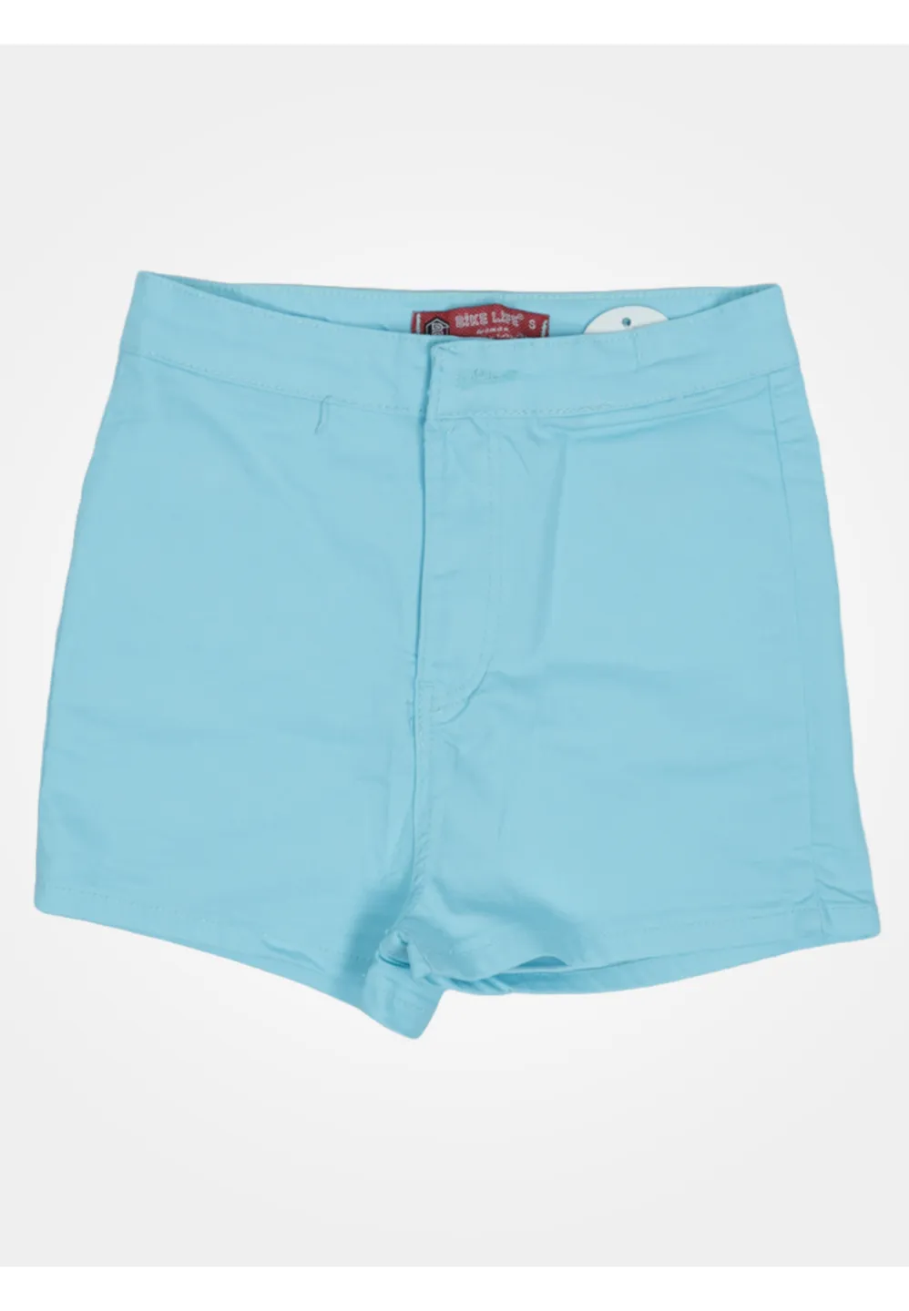 Blugi scurți damă de vară – elastici, mulați, cu buzunare la spate-blue - 1