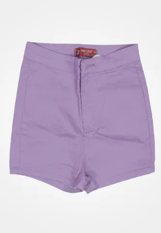 Blugi scurți damă de vară – elastici, mulați, cu buzunare la spate-lila