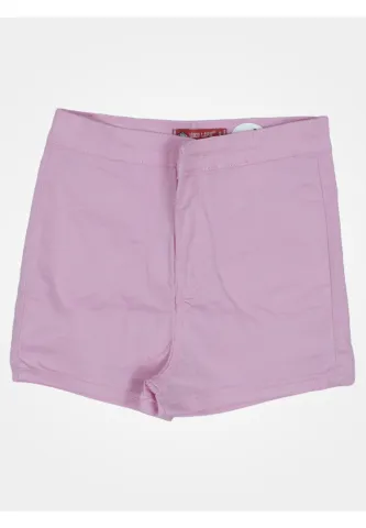 Blugi scurți damă de vară – elastici, mulați, cu buzunare la spate-mov deschis