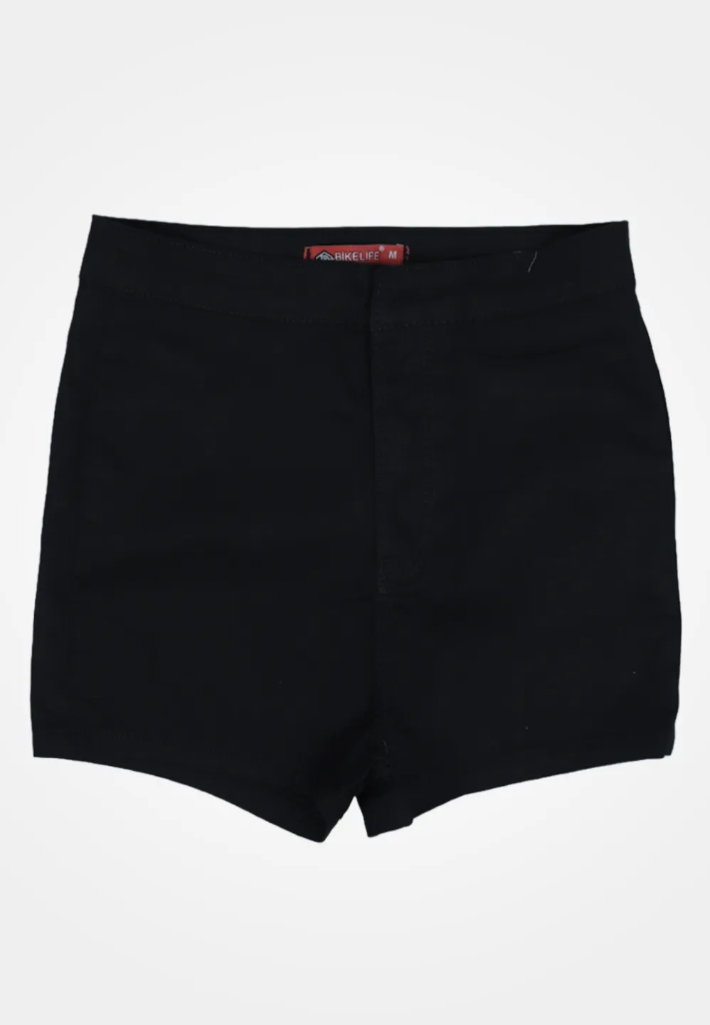 Blugi scurți damă de vară – elastici, mulați, cu buzunare la spate-negru - 1