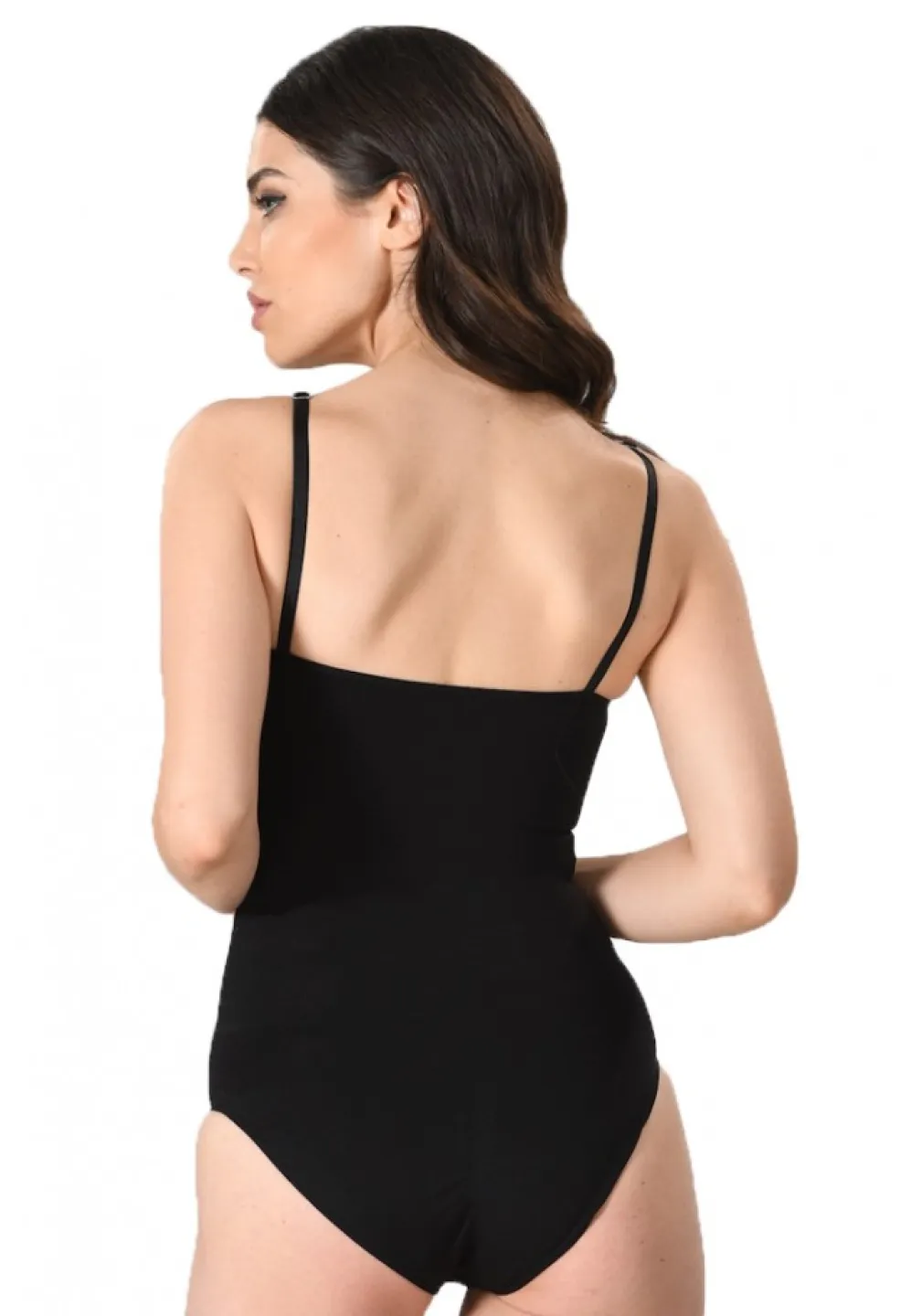 Body modelator dama, material elastic si respirabil de culoare negru - 3