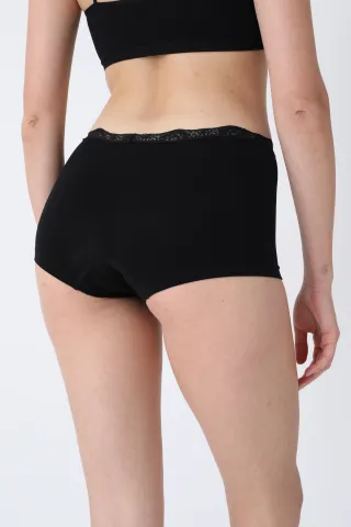 Boxeri damă negri– material subțire, tiv din dantelă hover