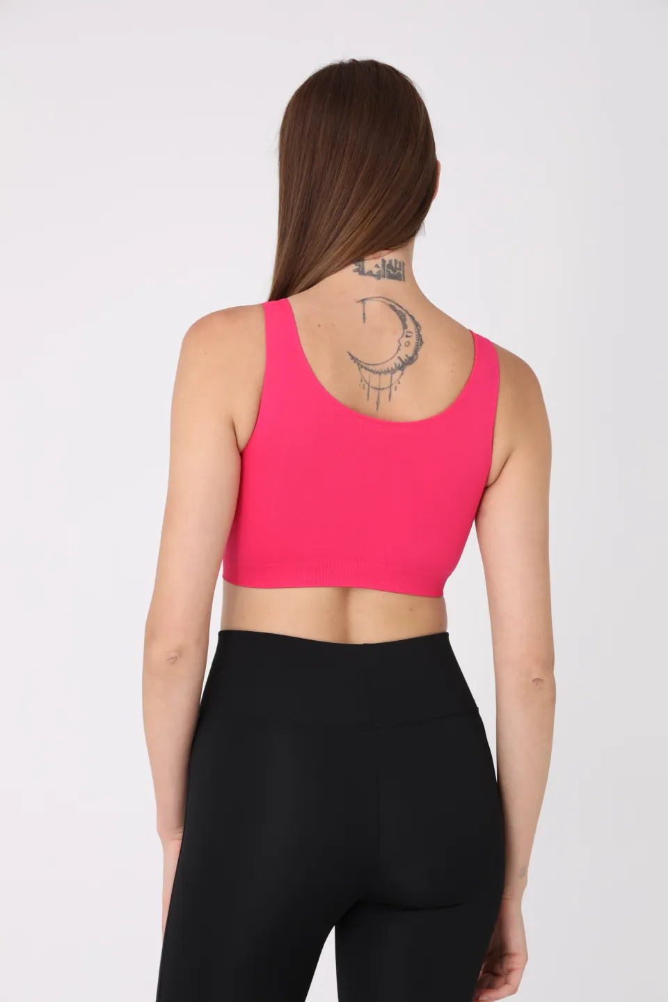 Bustieră lejeră fucsia cu bretele late – fără push-up - 3