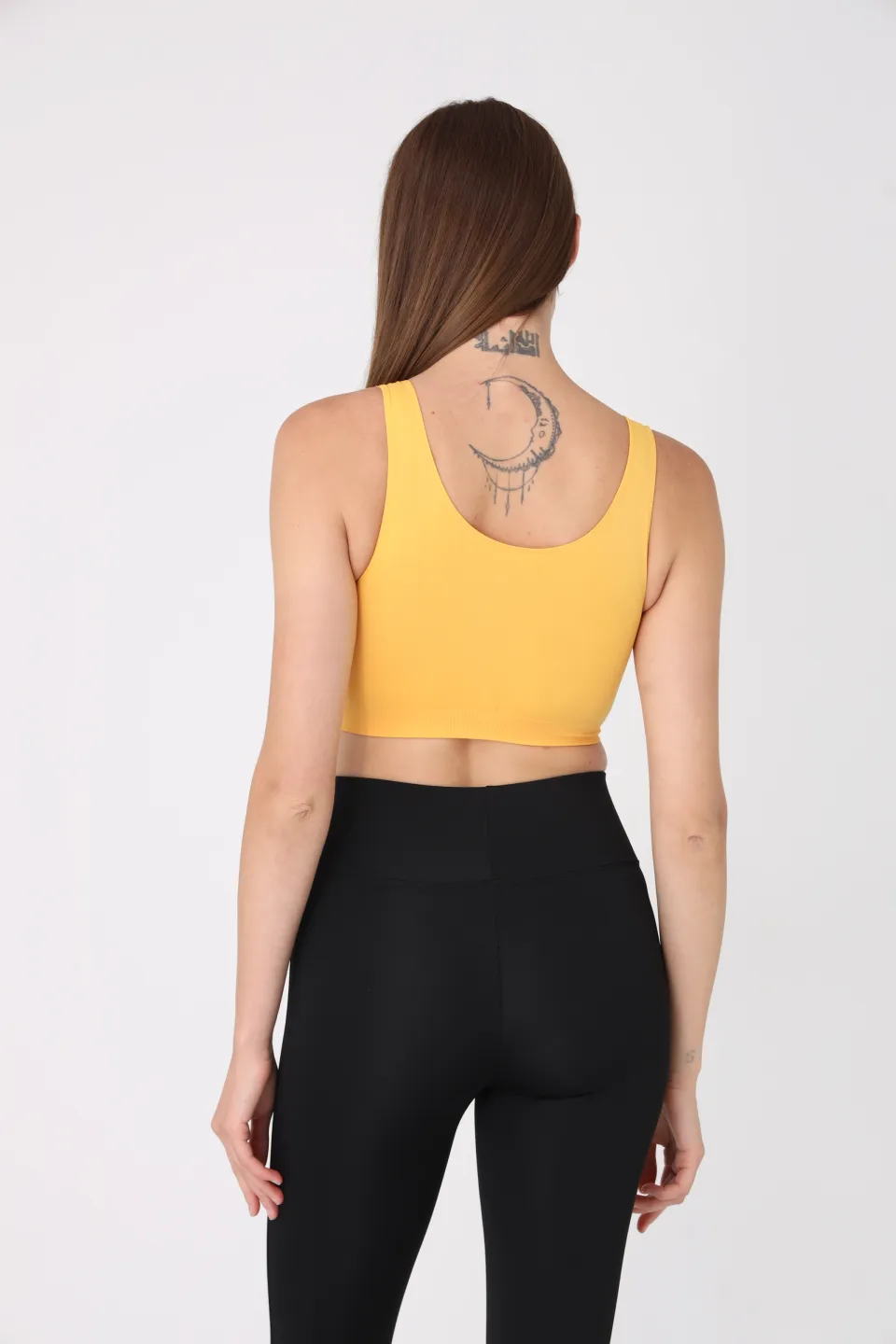 Bustieră lejeră galben cu bretele late – fără push-up - 3