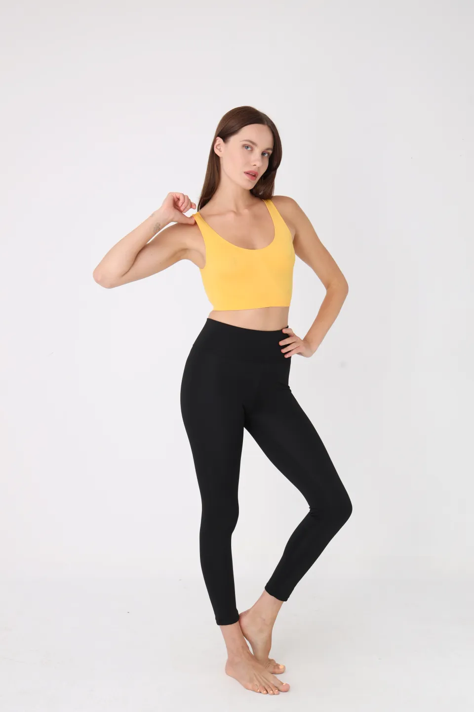 Bustieră lejeră galben cu bretele late – fără push-up - 4