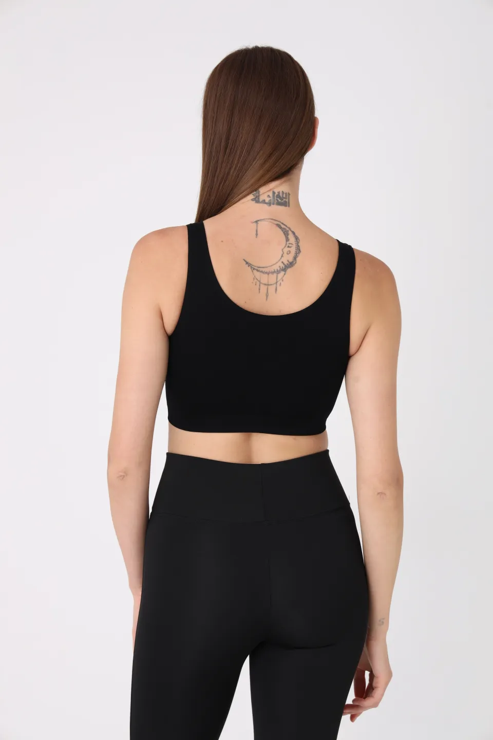 Bustieră lejeră neagra cu bretele late – fără push-up - 3