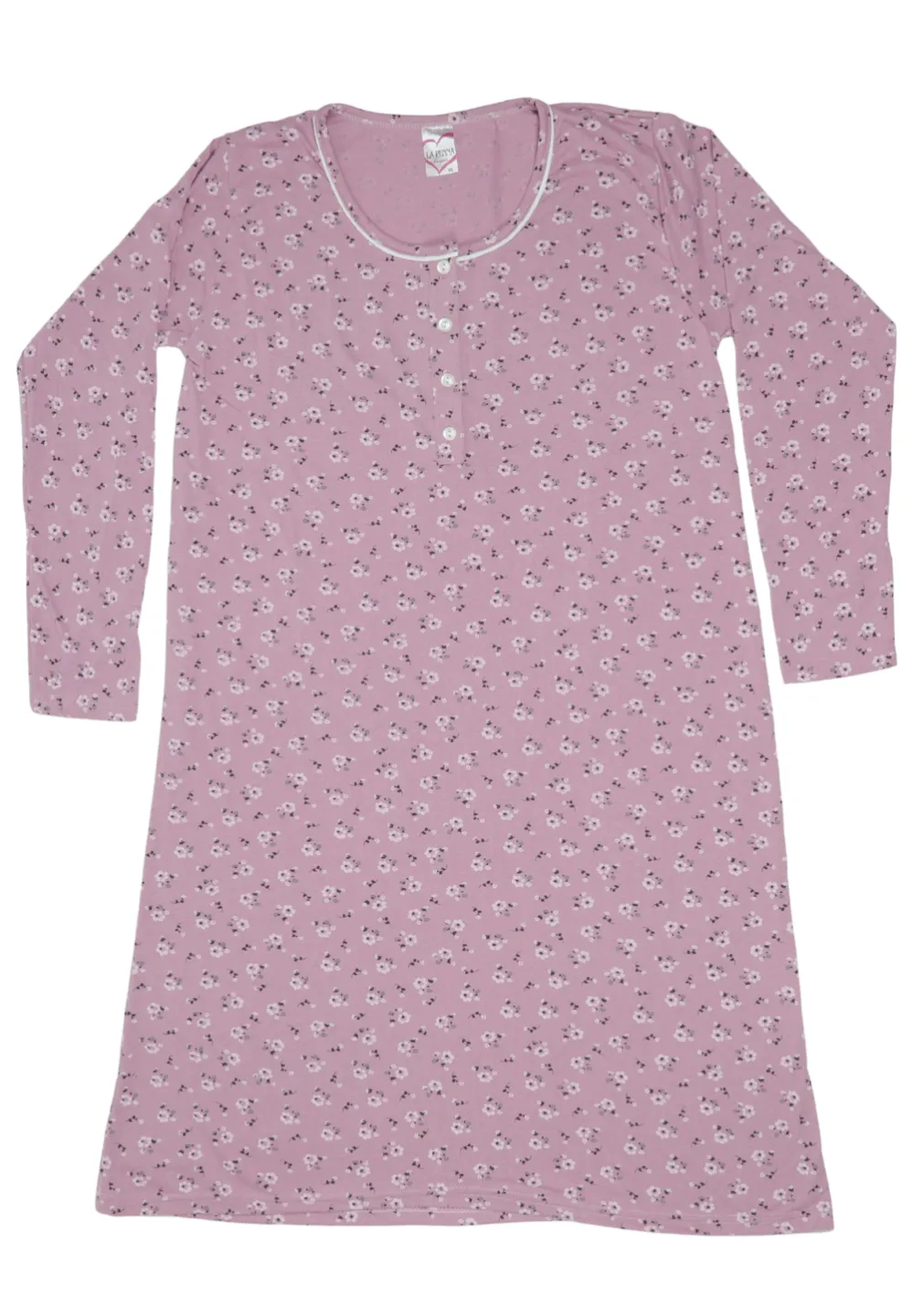 Cămașă de noapte, maneca lunga, 100% bumbac - 1