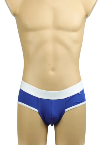 Chilot bărbătesc albastru cu elastic alb