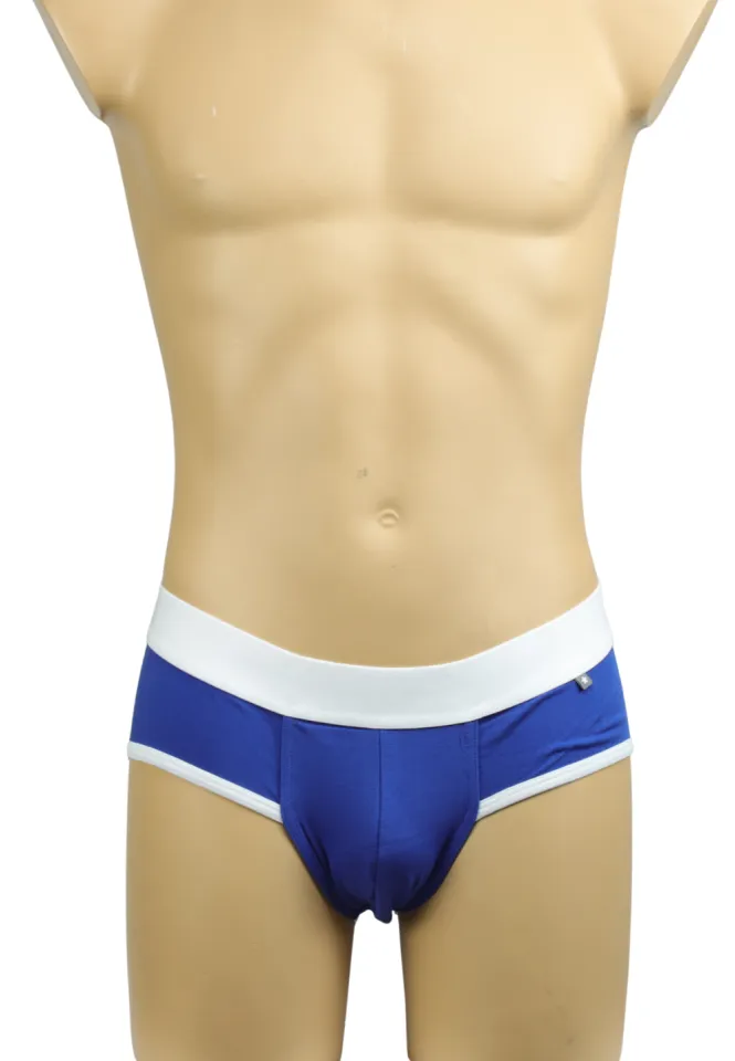 Chilot bărbătesc albastru cu elastic alb