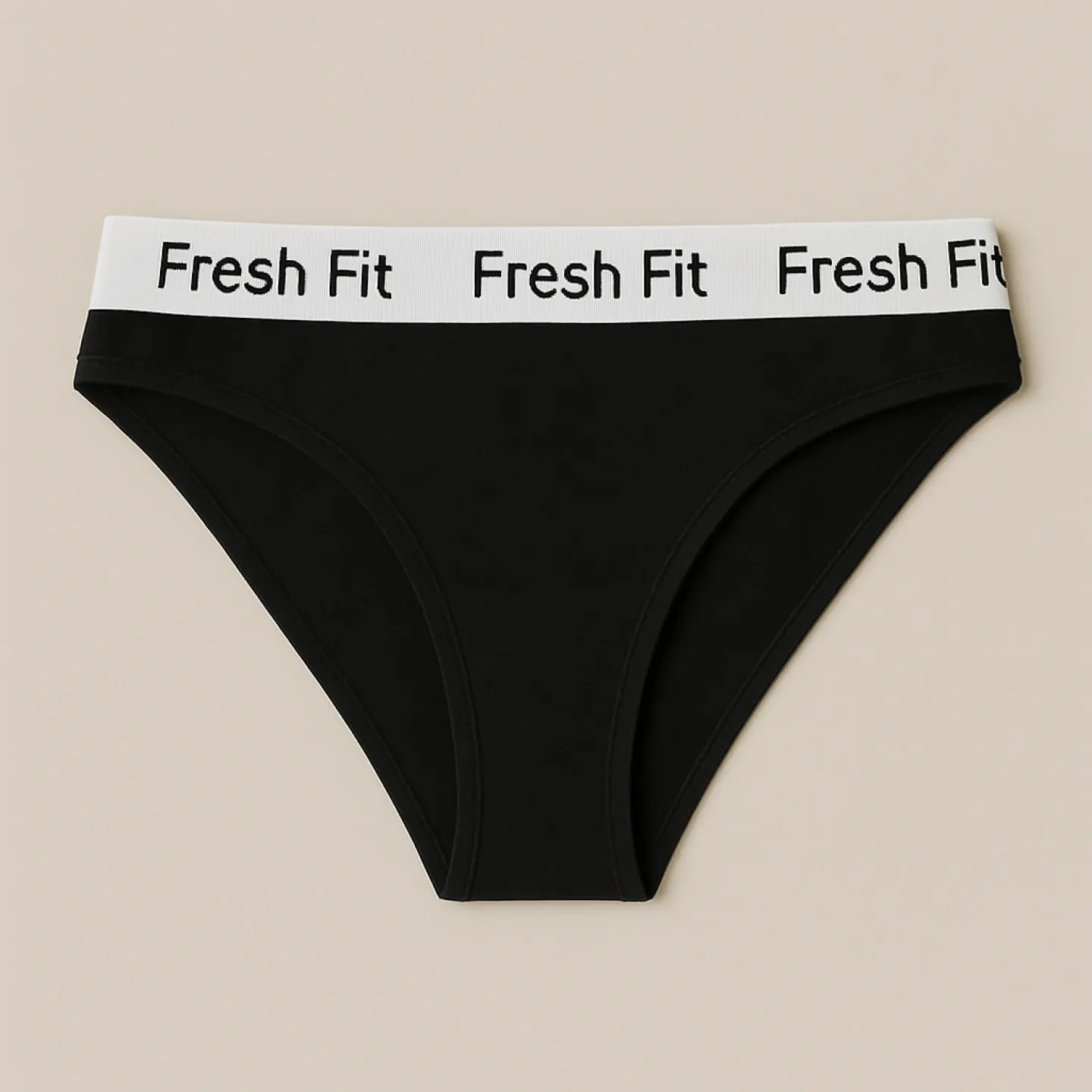 Chilot clasic Fresh Fit din bumbac și elastan-negru - 1