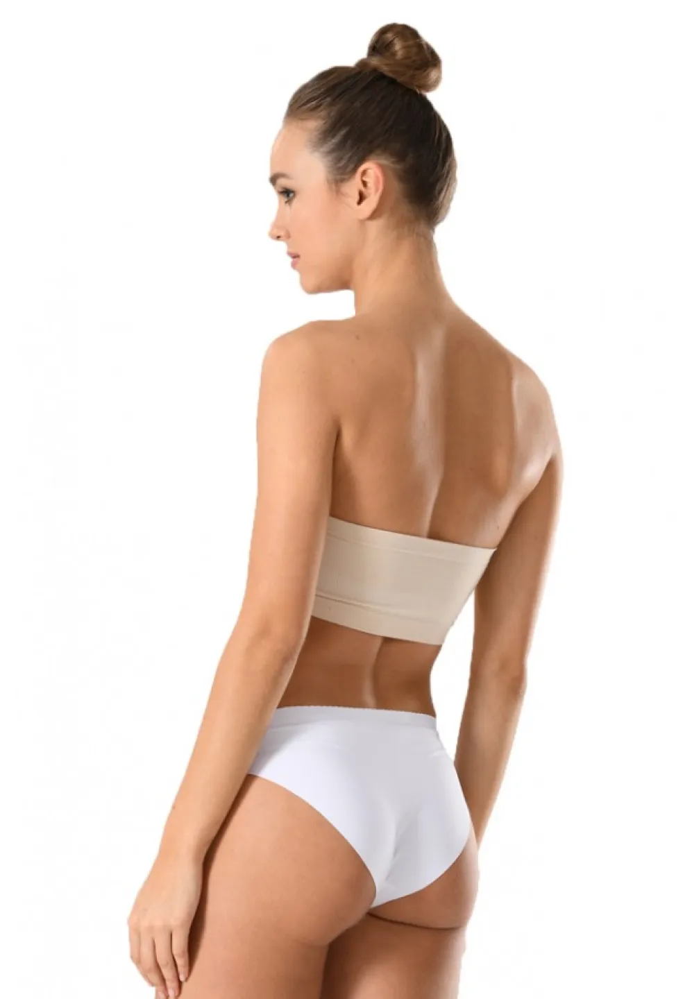 Chilot damă fără cusături, cu margine de silicon moale, tip slip, culoare alb - 3