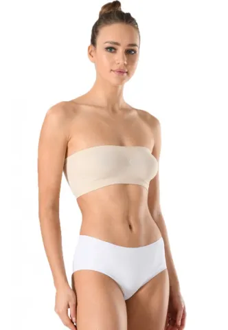 Chilot damă fără cusături , cu margine de silicon moale, tip slip, culoare alb hover