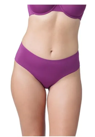 Chilot damă fără cusături , cu margine de silicon moale, tip slip, culoare mov